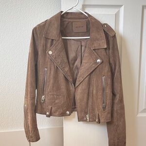 Blank NYC Tan Suede Women's Moto Jacket